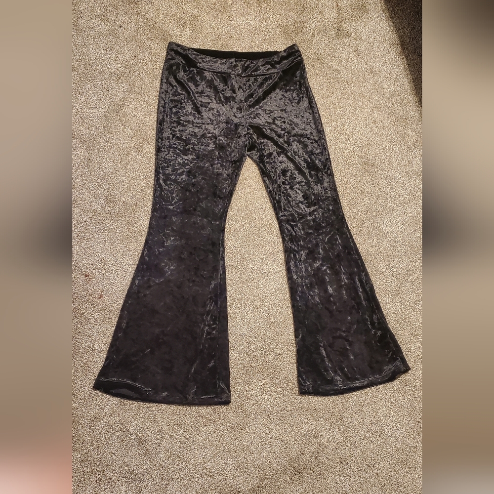 Velvet bell bottoms